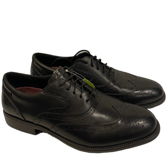 Men's Size Rockport Black new 9 loafers new leather nwt - Picture 5 of 7